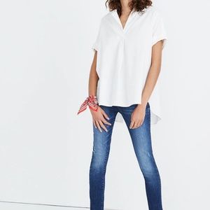 MADEWELL White Courier Button-Back Shirt